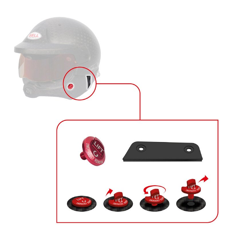 Kit vis pour mentonnière HP10 / MAG-10 RALLY - BELL